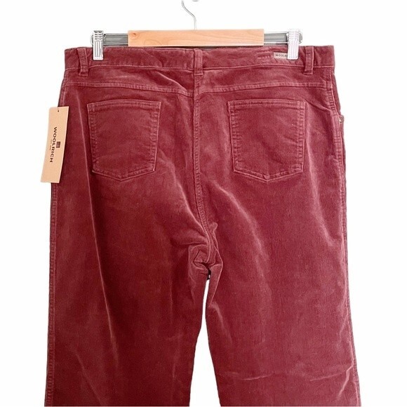 NWT Woolrich Holly Hills Stretch Corduroy Pants Brick Red Straight Leg Size 14 - Picture 4 of 11